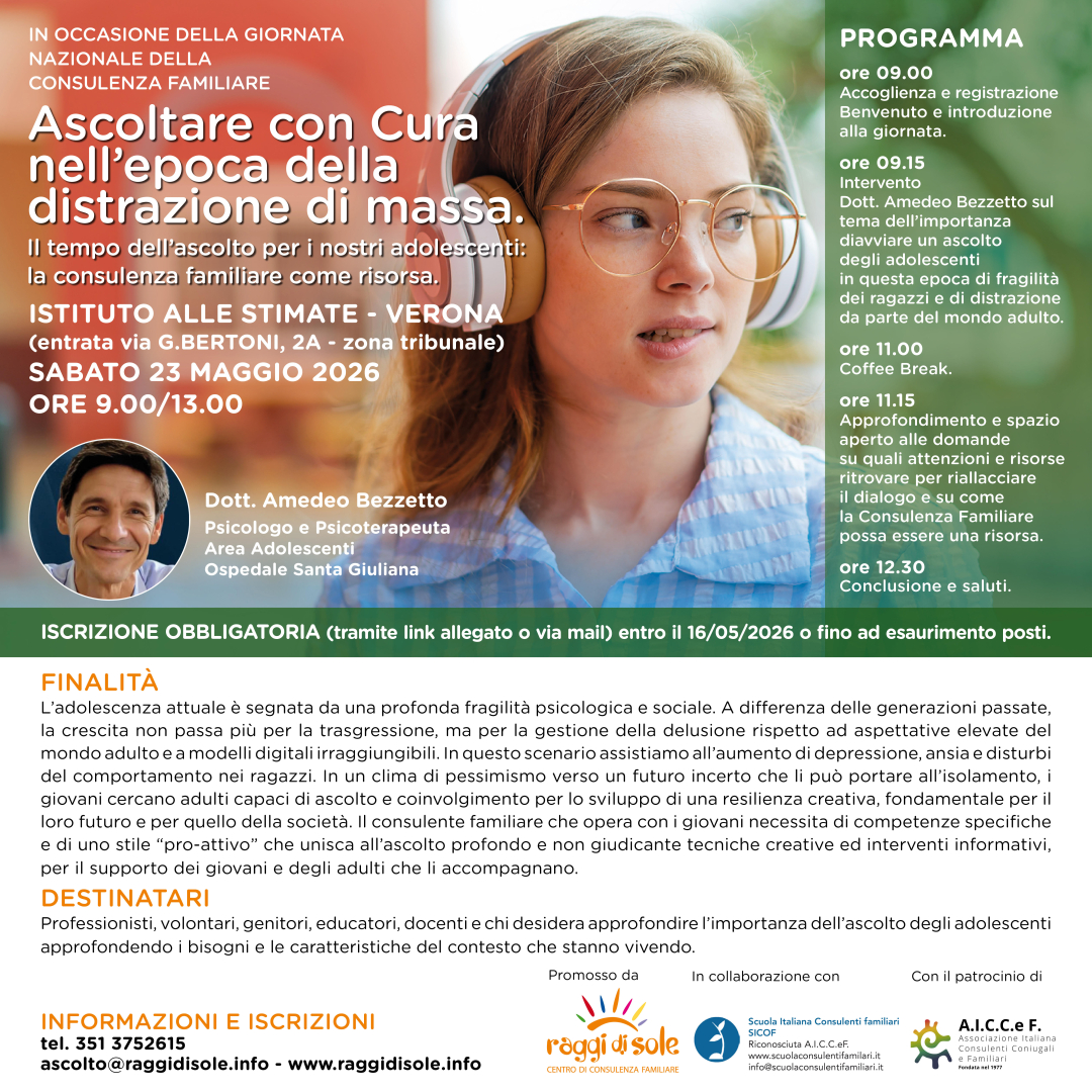 Locandina seminario Ascoltare con Cura